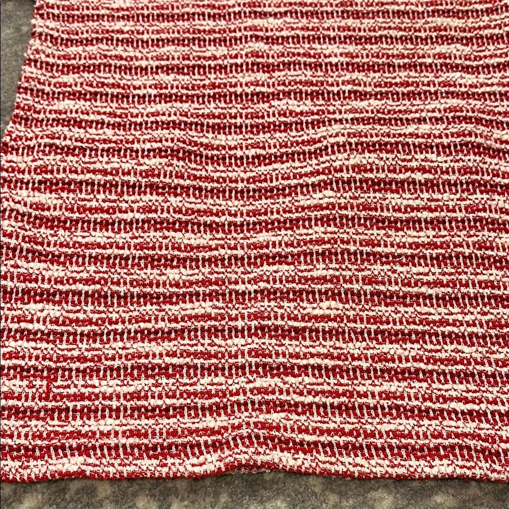 ZARA Red and White Striped Knit Dress KIDS SIZE 5 - Picture 6 of 6